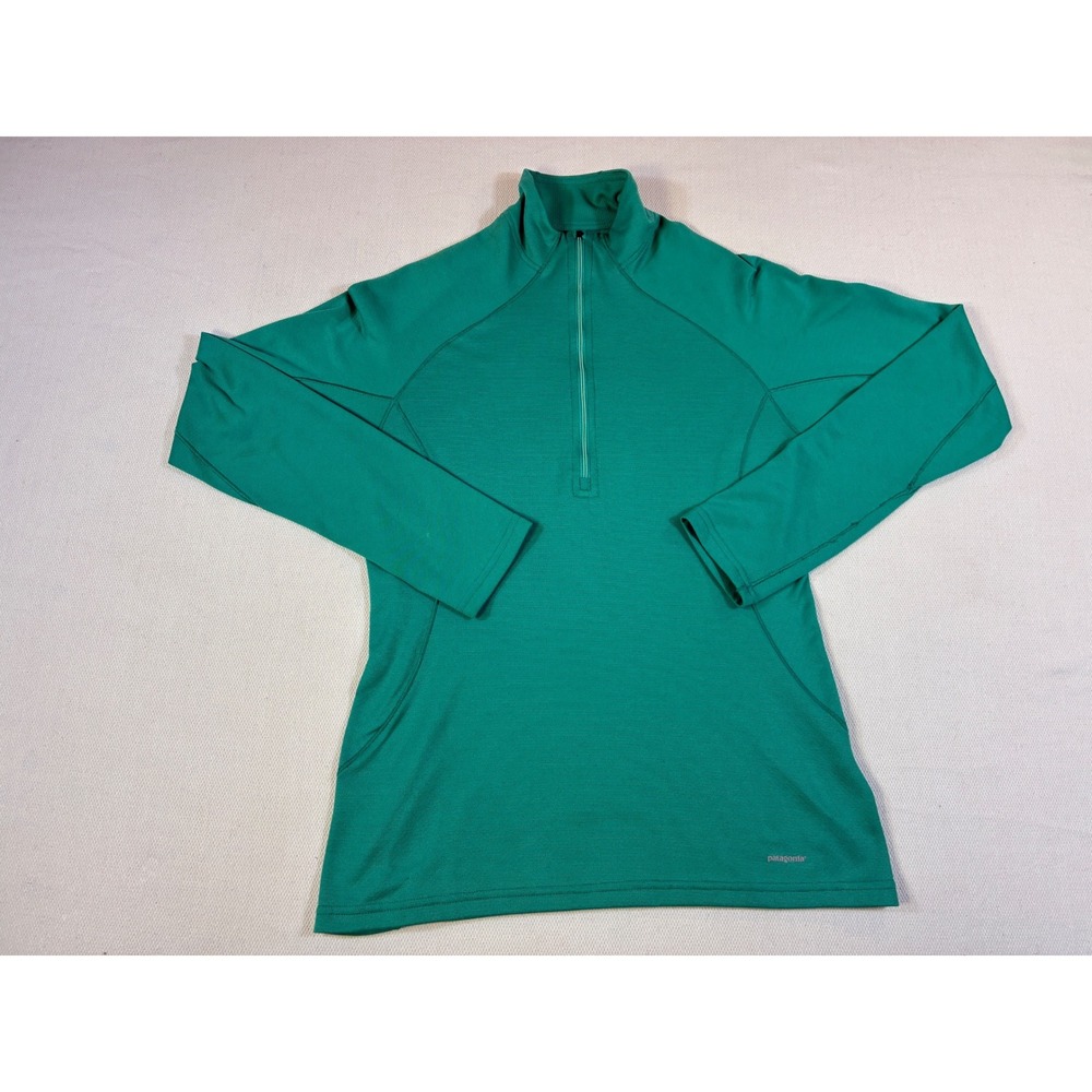 Patagonia Women's Capilene 3 Midweight 1/4 Zip Base Layer - Small Green